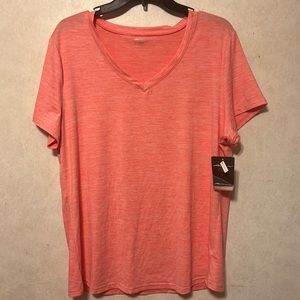 Ladies Active8 Vneck Wicking Tee. Size XXXL.